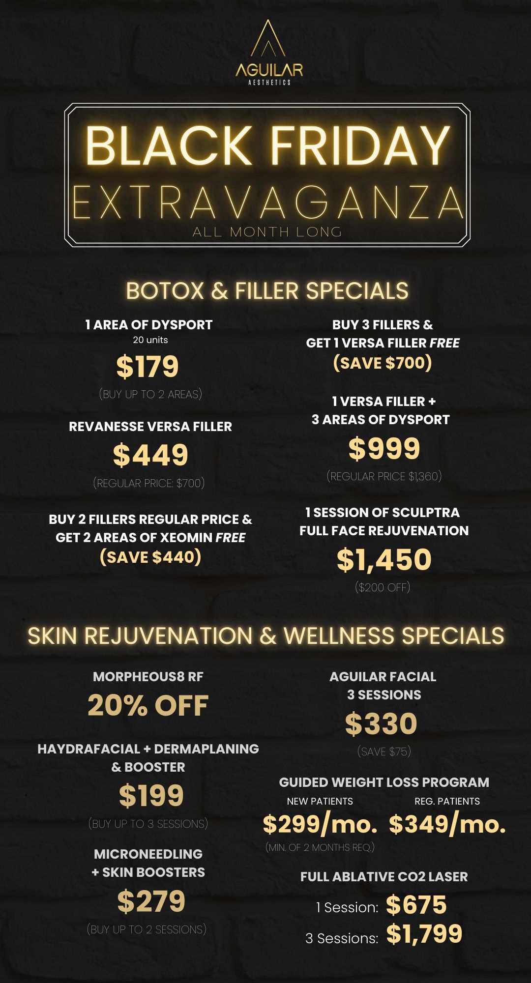 Black Friday Deals at Aguilar Aesthetics Medspa in Aventura FL